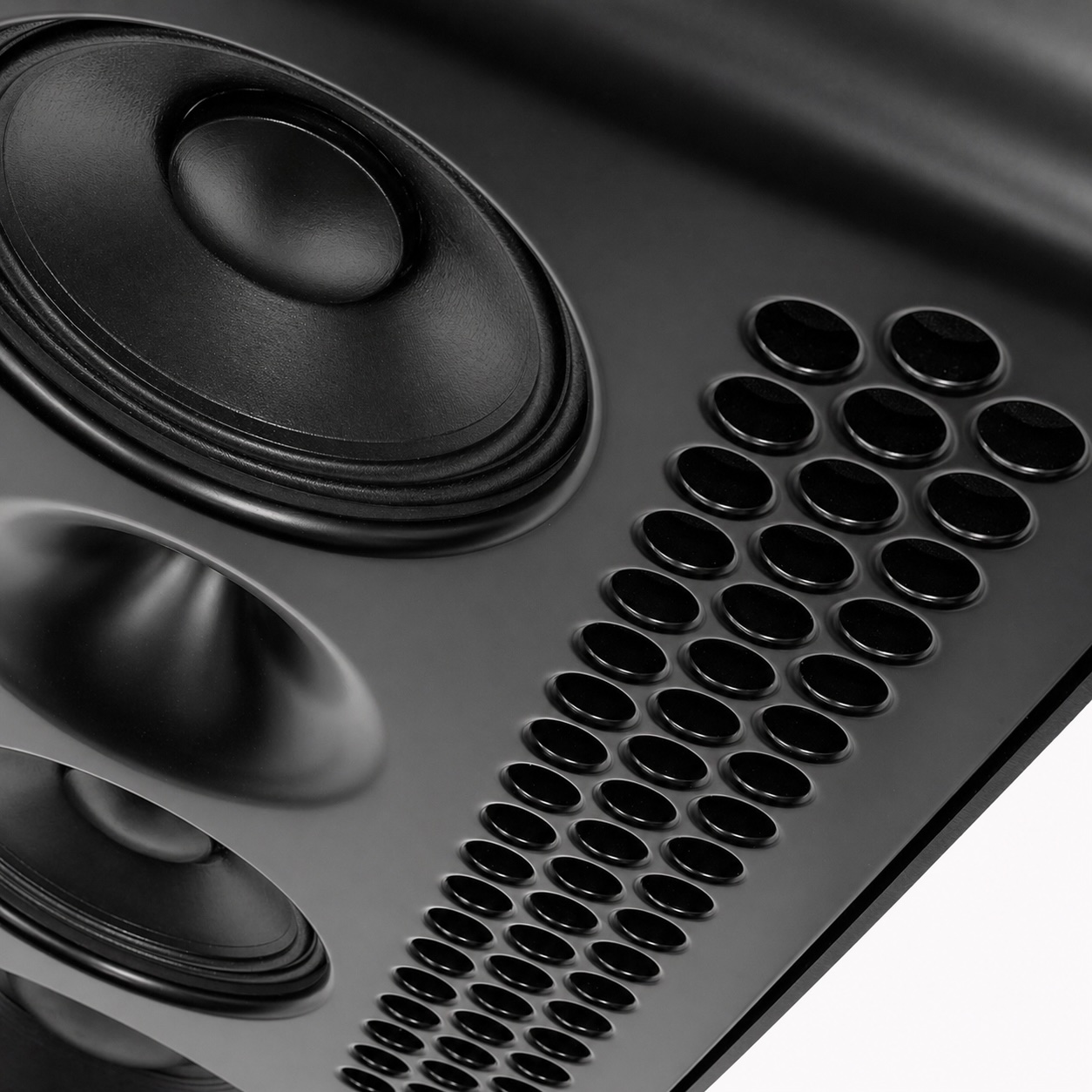 Challenger II black MDF finish detail