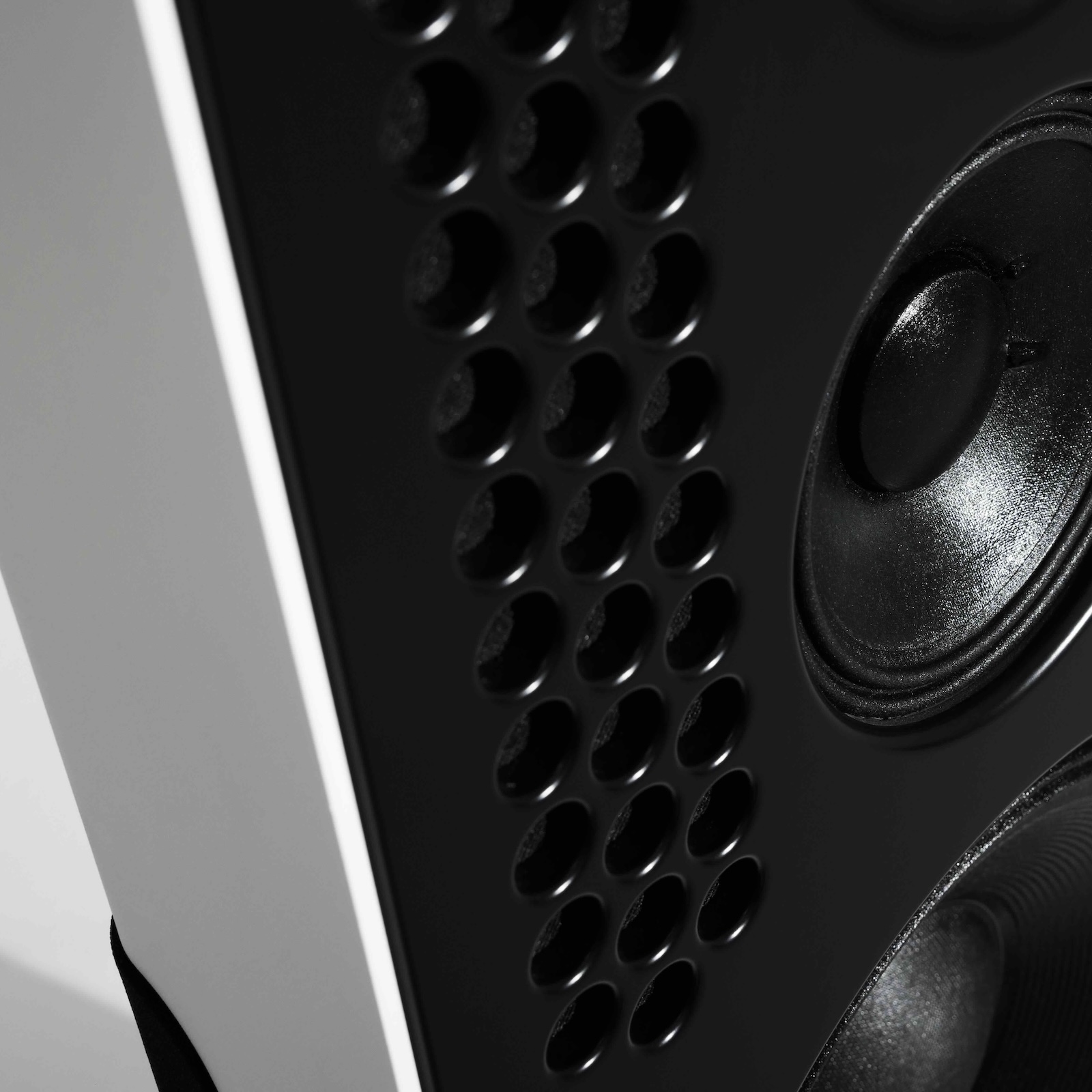 Powder-coated steel texture detail